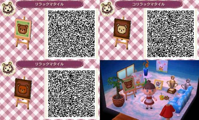 Animal Crossing New Leaf Cute Qr Codes Rilakkuma Photo Board